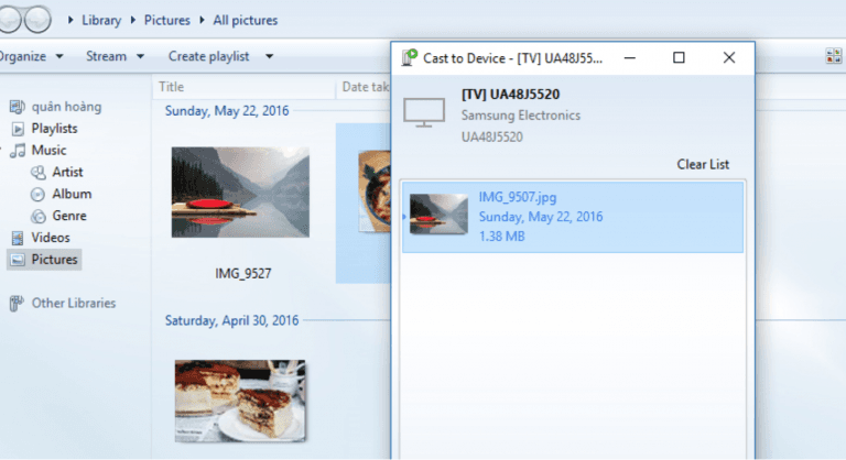 Kết nối laptop với tivi bằng DLNA