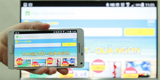 Kết nối điện thoại với tivi Samsung bằng Screen Mirroring
