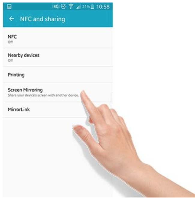 Kết nối điện thoại với tivi Samsung bằng Screen Mirroring