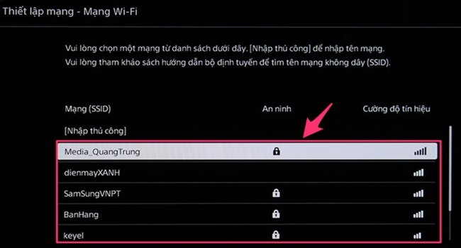 Cách kết nối mạng cho tivi Sony