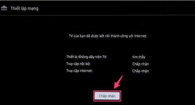Cách kết nối mạng cho tivi Sony