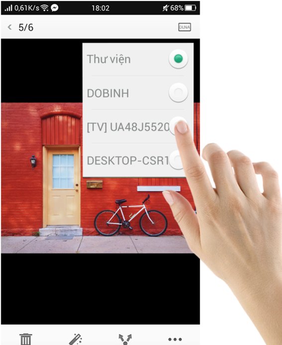 Kết nối điện thoại với tivi TCL qua DLNA