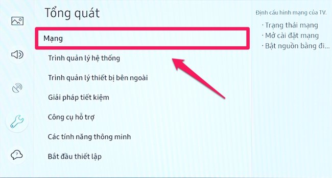 Cách kết nối wifi với Smart tivi Samsung