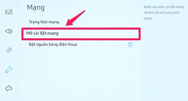 Cách kết nối wifi với Smart tivi Samsung