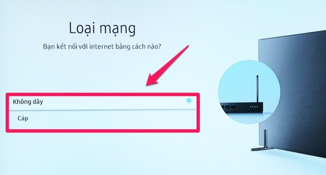 Cách kết nối wifi với Smart tivi Samsung