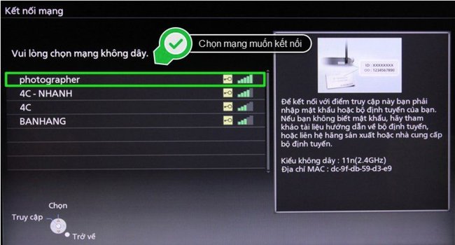 Cách kết nối wifi cho tivi panasonic