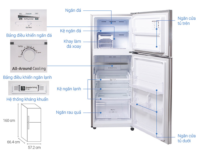 Tủ lạnh Samsung 236 lít RT22M4033S8/SV