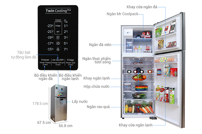 Tủ lạnh Samsung 380 lít RT38K5982SL/SV