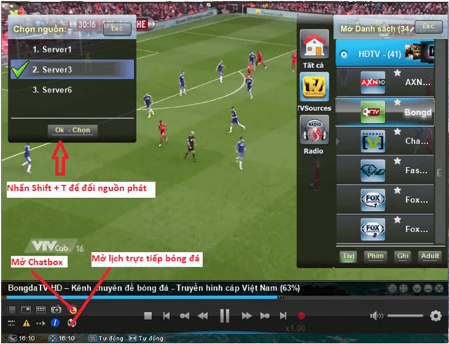 Phần mềm xem tivi trên máy tính Viet-SimpleTV