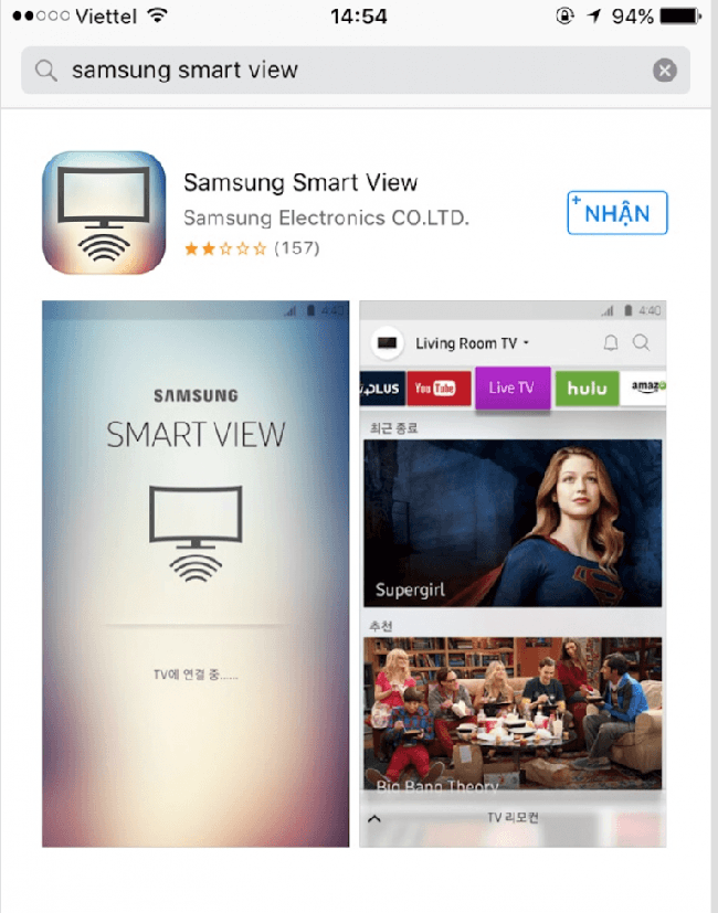 Sử dụng ứng dụng, phần mềm kết nối với tivi Samsung