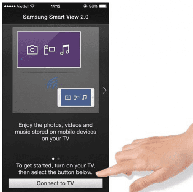 Sử dụng ứng dụng, phần mềm kết nối với tivi Samsung