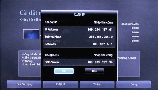 Cách sửa lỗi tivi không kết nối được mạng internet, wifi
