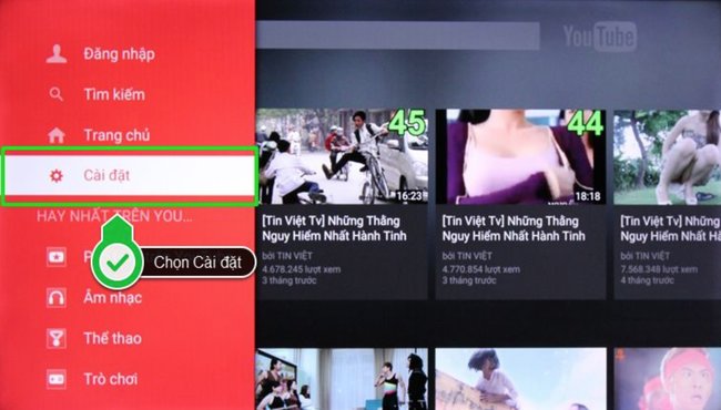 Xóa lịch sử Youtube