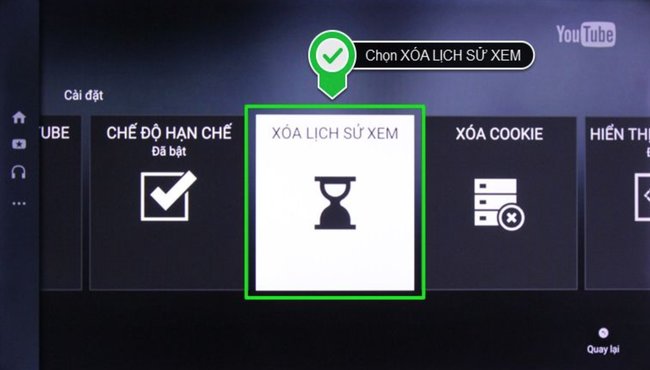 Xóa lịch sử Youtube