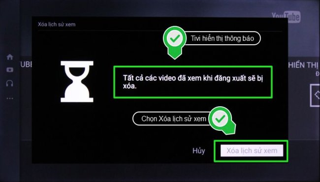 Xóa lịch sử Youtube